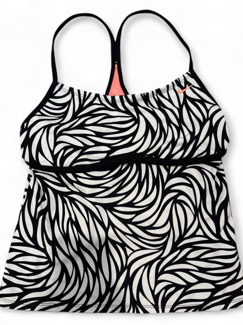 Nike Black & White Printed Racerback Top